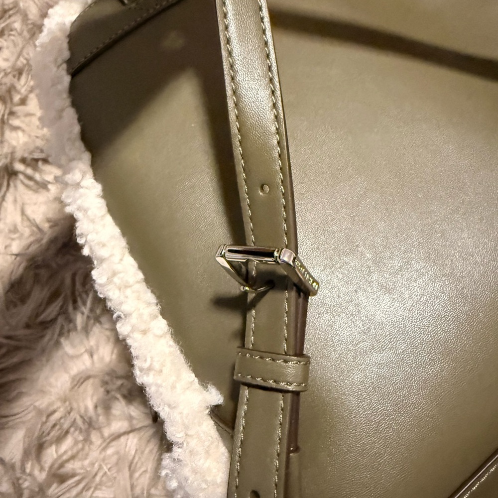 Michael Kors Olive Backpack with White Trim NWT - Picture 4 of 5